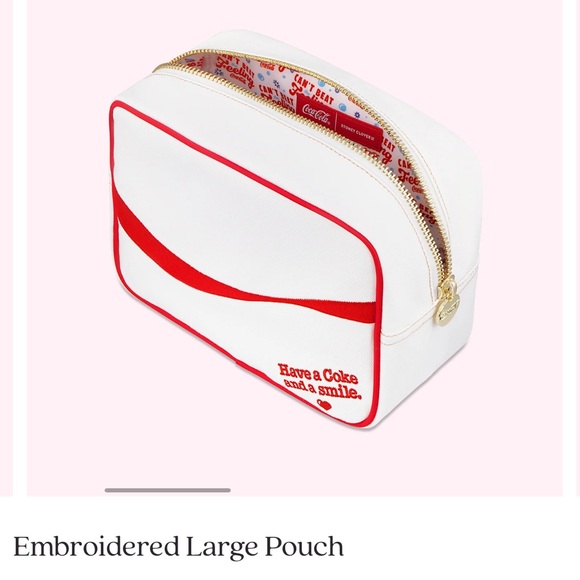 Stoney Clover Lane x Coca Cola Embroidered Large Pouch NWT - Picture 13 of 13